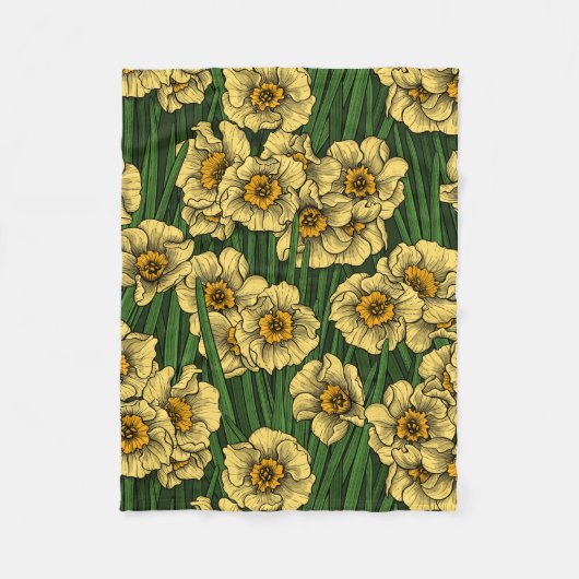 Daffodil tuin fleece deken (Voorkant)