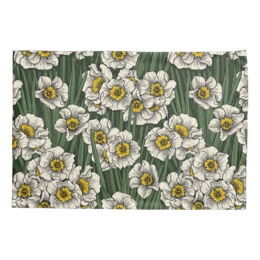 Daffodil tuin kussensloop (Achterkant-Links)