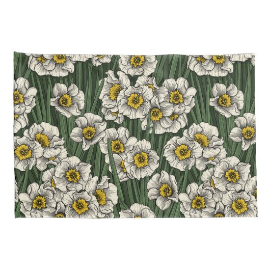 Daffodil tuin kussensloop (Achterkant-Rechts)