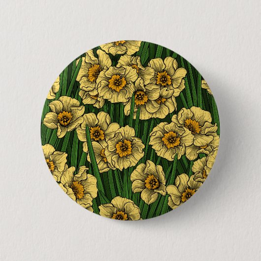 Daffodil tuin ronde button 5,7 cm (Voorkant)