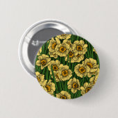 Daffodil tuin ronde button 5,7 cm (Voorkant /achterkant)