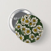 Daffodil tuin ronde button 5,7 cm (Voorkant /achterkant)