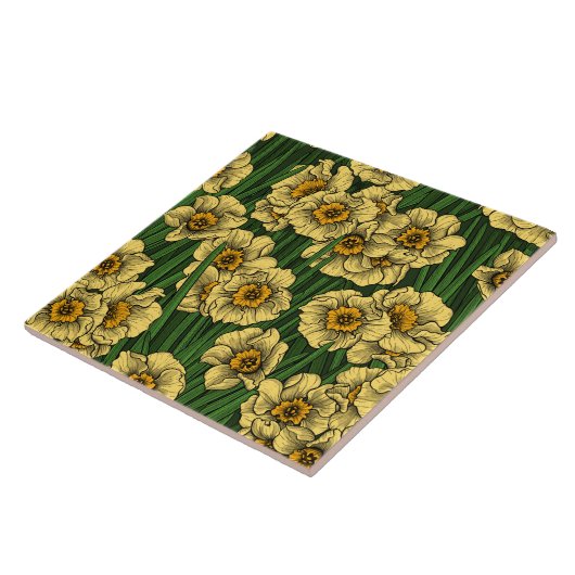 Daffodil tuin tegeltje (Zijkant)