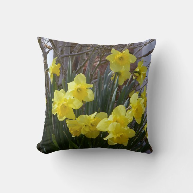 Daffodil veerkussen kussen (Voorkant)