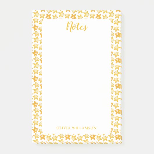 Daffodil veerpatroon om notities te doen post-it® notes (Voorkant)