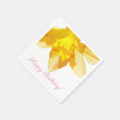 Daffodil Verjaardag Cocktail Papier servetten (Hoek)
