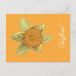 Daffodil Verticaal Briefkaart Sinaasappel