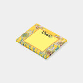 Daffodil Waterverf Art Vrouwen Naam Post It Notes (Schuin)