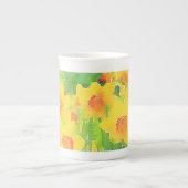 Daffodil waterverf floral Bone China Mok (Voorkant)