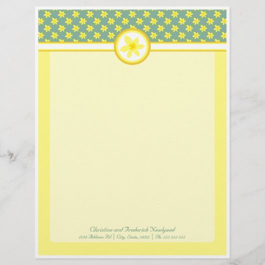 Daffodil Wedding, briefhoofd (Voorkant)