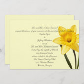 Daffodil Wedding Invitation Kaart (Voorkant / Achterkant)