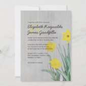Daffodil Wedding Invitations Kaart (Voorkant)