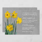 Daffodil Wedding Invitations Kaart (Voorkant / Achterkant)