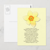 Daffodil ~ Wordsworth Poem Briefkaart (Voorkant / Achterkant)