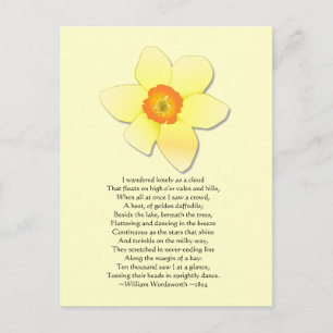 Daffodil ~ Wordsworth Poem Briefkaart