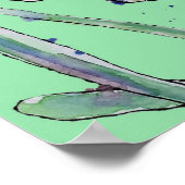 Daffodil Yellow Aqua Flower Garden Poster (Hoek)