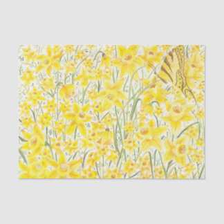 Daffodil Yellow Flower Tissue Paper Tissuepapier