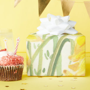 Daffodil Yellow Flower Wrapping Paper Cadeaupapier