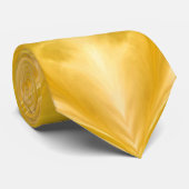 Daffodil Yellow Milky White Clouds Abstracte Art Stropdas (Opgerold)