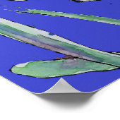 Daffodil Yellow Navy Blue Flower Garden Poster (Hoek)