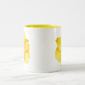 Daffodil Yellow Short-Trumpet Spring Flower Tweekleurige Koffiemok (Center)