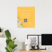 Daffodil Yellow & White Daisies Honeymoon Fund Poster (Thuiskantoor)