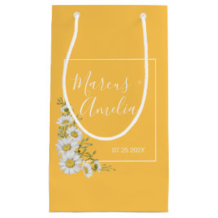  Daffodil Yellow & White Daisies Wedding  Klein Cadeauzakje