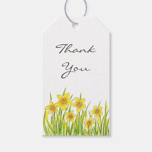Daffodilatieveld Cadeaulabel (Voorkant)