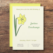 Daffodile botanique Invitation d'anniversaire