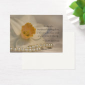 Daffodile et perles Mariage Carte de bienfaisance  (Bureau)