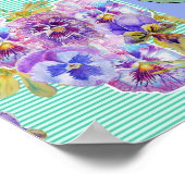 Daffodilerende Waterverf Poster van lentebloemen (Hoek)