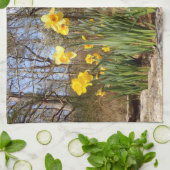 Daffodiles à la serviette de thé Pâques (Plié)