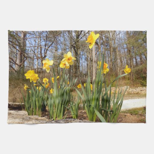 Daffodiles à la serviette de thé Pâques (Horizontal)