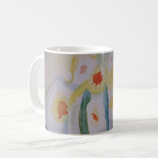 Daffodiles Abstraits Mug (Devant gauche)