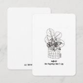 Daffodiles, Bonne Chance, Nouveau Début - Carte Pl (Devant / Derrière)