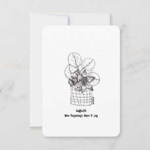 Daffodiles, Bonne Chance, Nouveau Début - Carte Pl