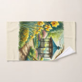 Daffodiles dans l'aquarelle de printemps serviette (Serviette à main)