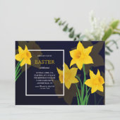 Daffodiles de printemps Invitations de Pâques (Debout devant)