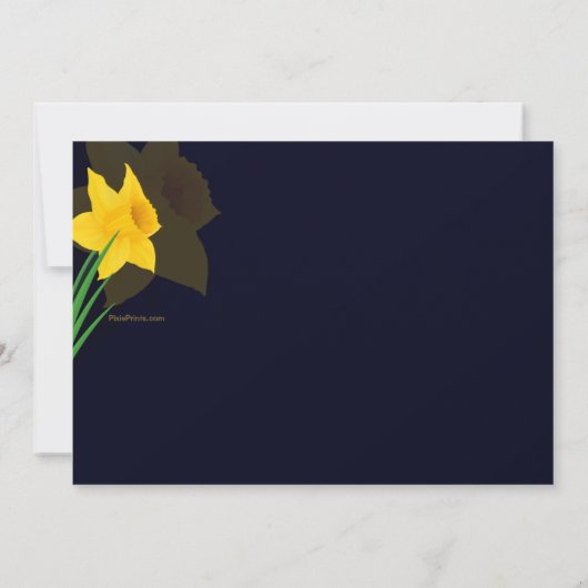 Daffodiles de printemps Invitations de Pâques (Dos)