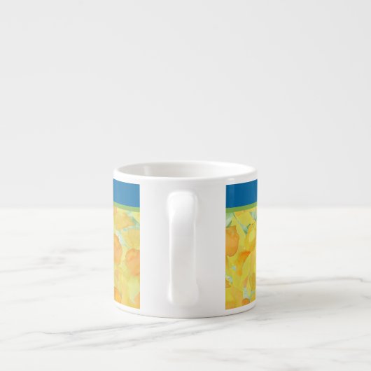 Daffodiles d'or Espresso Mug de café à Customiser (Dos)