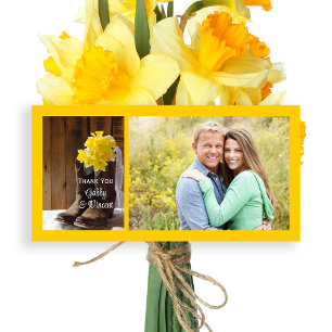 Daffodiles et Bottes de cowboy Merci Mariage