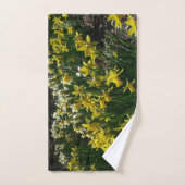 Daffodiles jaunes et blancs Fleurs de printemps (Serviette à main)