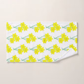 Daffodiles Jaunes Fleurs de printemps Bunch Floral (Serviette à main)