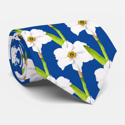 Daffodiles sur un Cravate (B) (Roulé)