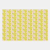 Daffodiles sur un ensemble de papier d'emballage ( (Devant 3)