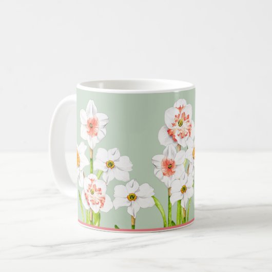 Daffodiles sur une Mug (11 oz.) (Devant gauche)