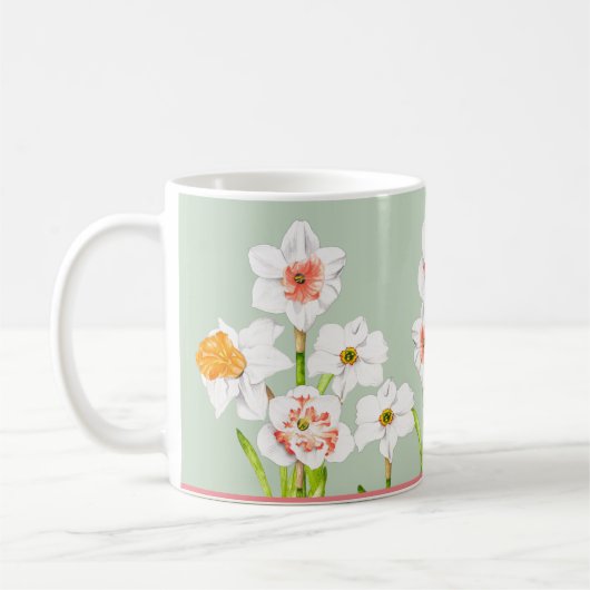 Daffodiles sur une Mug (11 oz.) (Gauche)