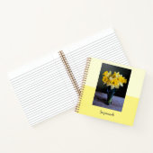Daffodiles Vibrants Personnalisés Vase Carnet de v (Intérieur)