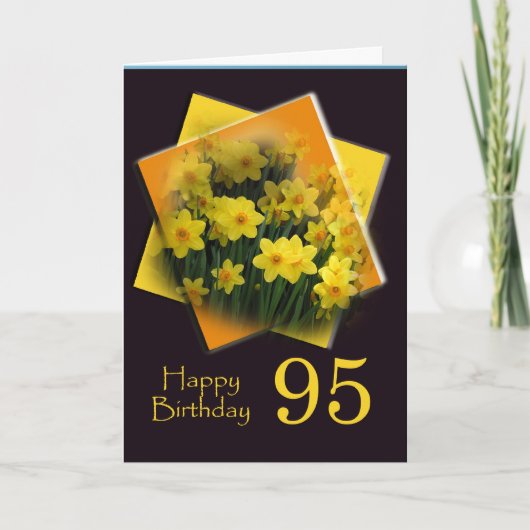 Daffodils 95e anniversaire Voeux Carte de voeux (Devant)