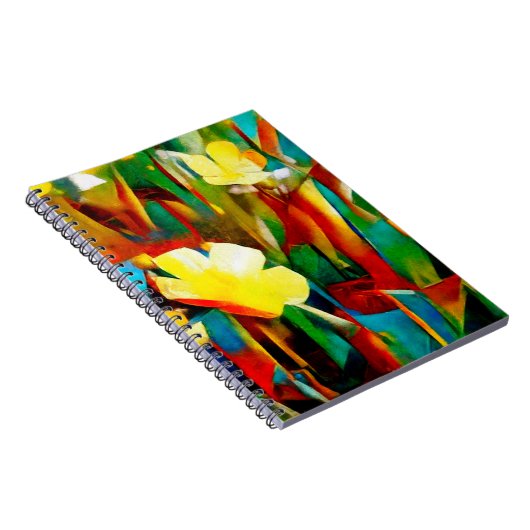 Daffodils. Abstracte florale samenstelling in een  Notitieboek (Rechterzijde)